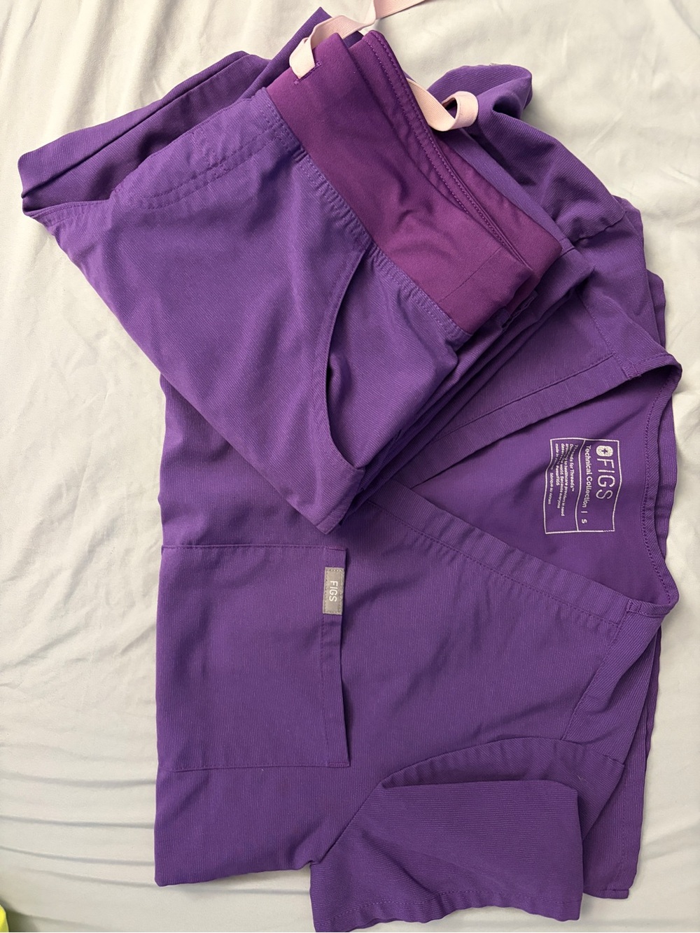 Figs Women's Violet Scrub Top and Pants Set